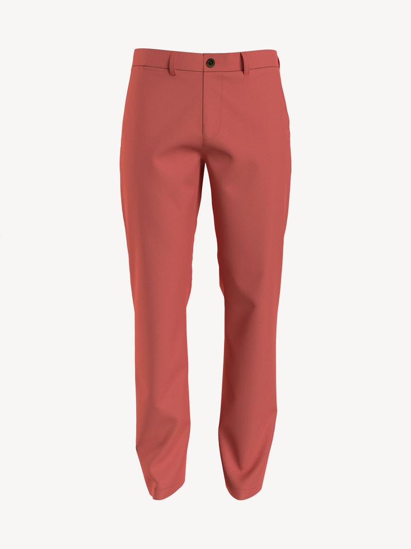 Férfi Tommy Hilfiger Custom fit essential comfort stretch chino Nadrág Fekete | HU 1102EBC